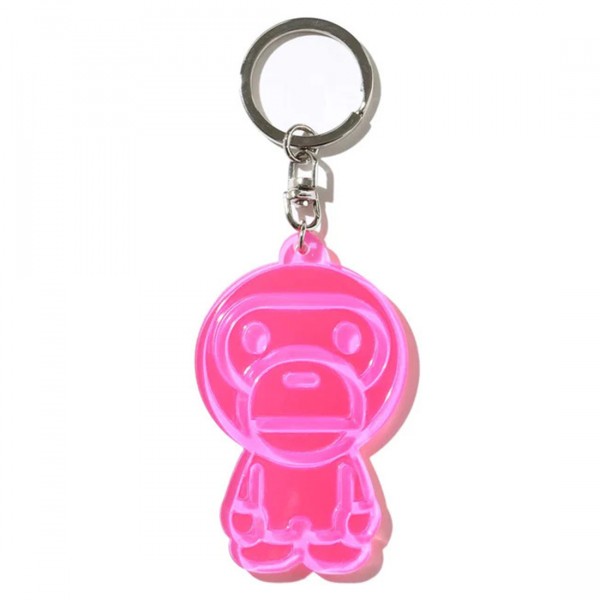 小物 BAPE Baby Milo Plush Doll Keychain pink BABY MILO Keychain Pink Plush Doll A BATHING APE BAPE JAPAN