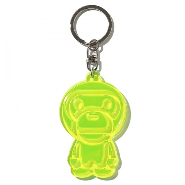 A Bathing Ape Baby Milo Reflective Keychain yellow