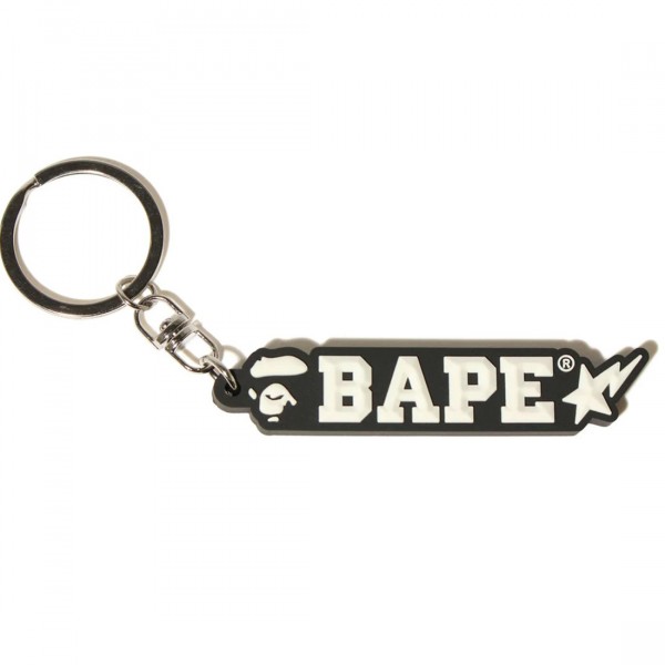 A Bathing Ape Bape Rubber Keychain black