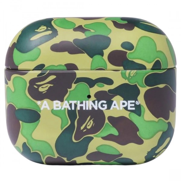 A Bathing Ape ABC Camo Airpods Case green