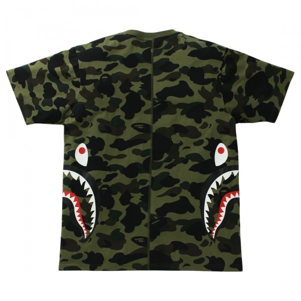 A Bathing Ape Men 1st Camo Side Shark Tee green