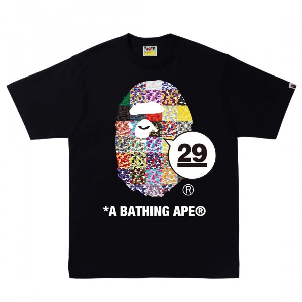 A Bathing Ape Men 29th Anniversary Ape Head Tee black