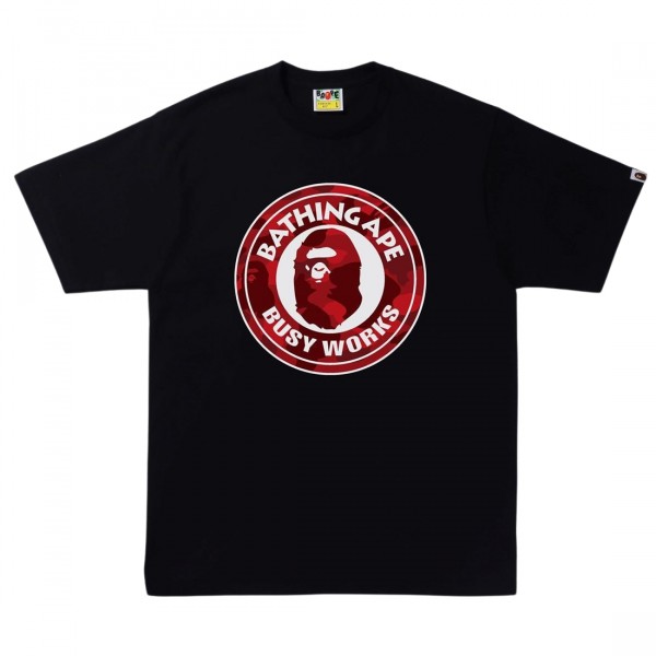 【A BATHING APE】4色展開 COLORS BUSY WORKS STA TEE UNISEX ap1i30110013bkb.jpg