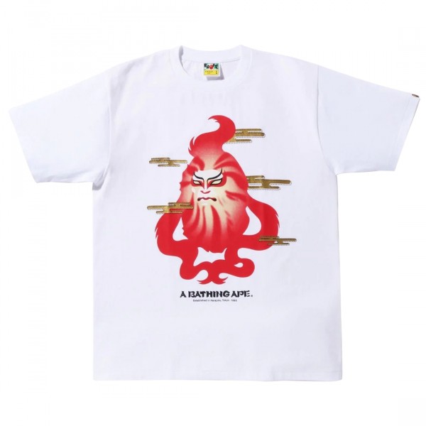 A Bathing Ape Men Japan Culture Kabuki Tee white