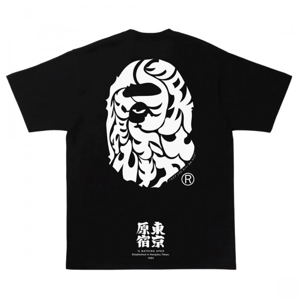 【A BATHING APE】TRADITIONAL JAPANESE PATTERN APE HEAD TEE JAPAN APE HEAD TEE | bape.com