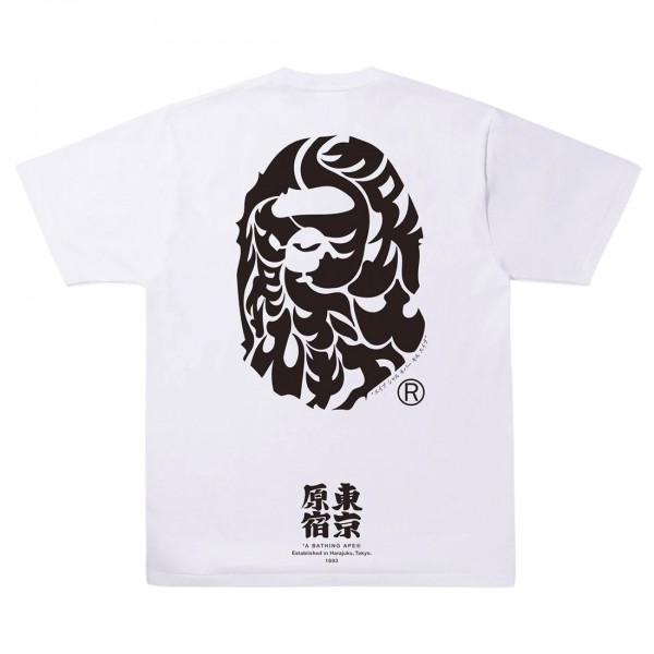 A Bathing Ape Men Japan Culture Kanji Ape Head Tee white