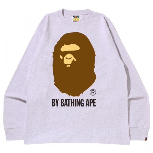 A BATHING APE ロングTシャツ A Bathing Ape Men By Bathing Ape Long Sleeve Tee gray