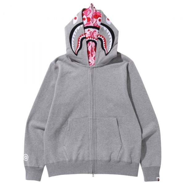 トップス APE SHARK FULL ZIP DOUBLE BAPE Double shark full zip hoodie crazy camo A Bathing Ape