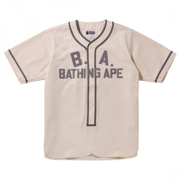 BAPE Majestic Baseball Shirt Shirt Gray Men's - US