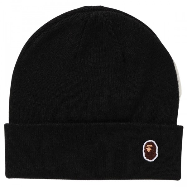 A Bathing Ape Ape Head One Point Knit Cap black