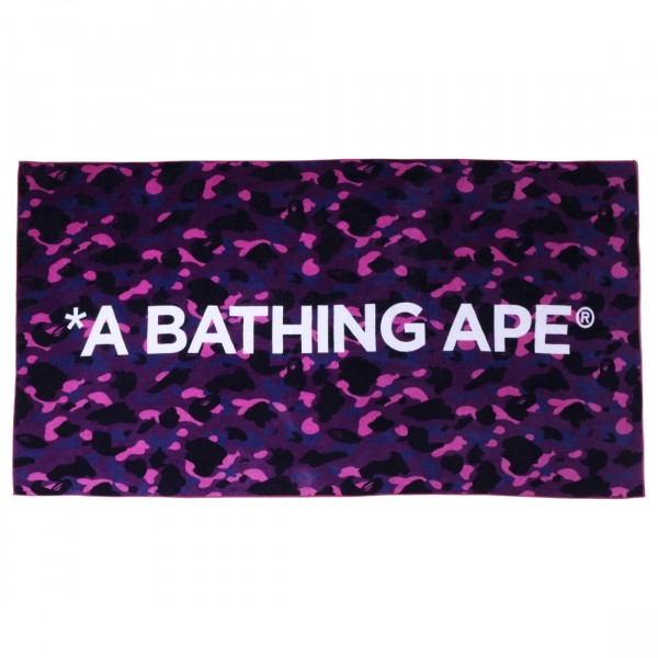 A Bathing Ape Color Camo Beach Towel purple