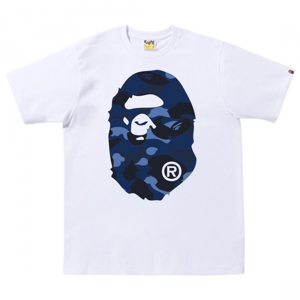 【A BATHING APE】MAP CAMO APE HEAD SHARK TEE /Tシャツ BAPE Map Camo Ape Head Shark Tee White/Green Men's - SS25 - US