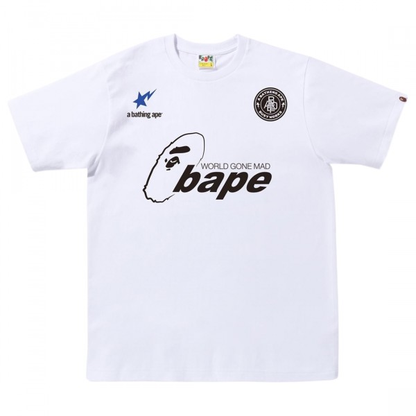 A Bathing Ape Men Bape Soccer #1 Tee white