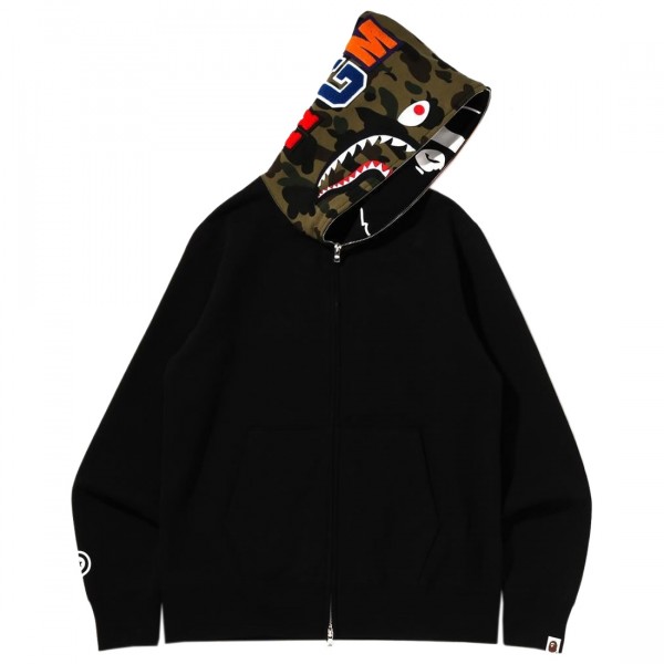 大人のリッチ感【A BATHING APE】Crazy Shark Full Zip Hoodie BAPE Crazy face Tiger Shark full zip hoodie Gray A Bathing