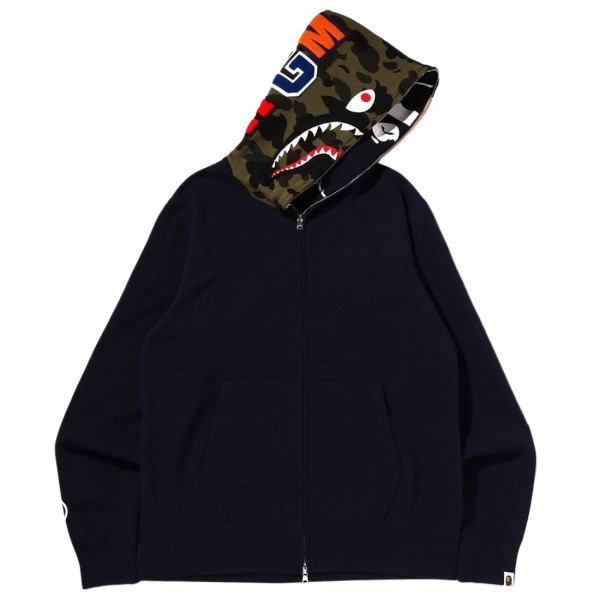 大人のリッチ感【A BATHING APE】Crazy Shark Full Zip Hoodie BAPE Crazy face Tiger Shark full zip hoodie Gray A Bathing