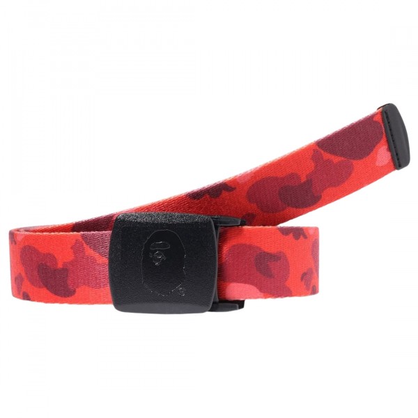 A Bathing Ape Color Camo GI Belt red