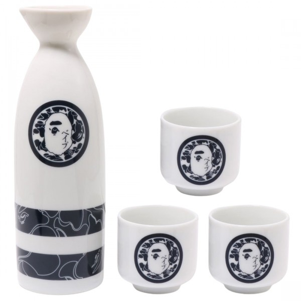 A Bathing Ape Bape Kamon Sake Cup Set navy