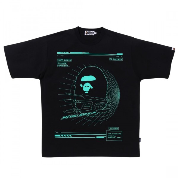 値頃 Relaxed Ape Bathing Men Ape Bathing A Fit black Tee トップス