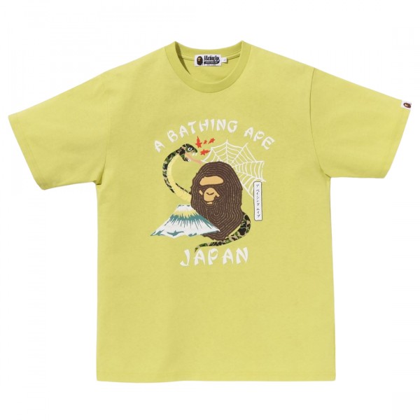 A BATHING APE イエローTシャツ M A Bathing Ape Men Bape Japanese Culture Tee yellow