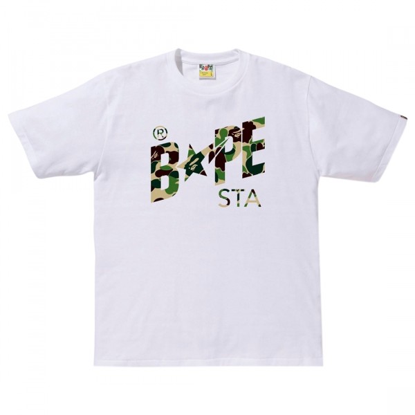 a bathing ape bape sta low white abc camo green