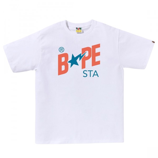 A Bathing Ape Men Colors Bape Sta Logo Tee white