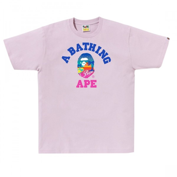 A Bathing Ape Men Bape Sunset Beach Tee purple