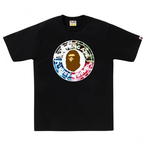 Stussy x Bape Sc Busy Works Black Tee FHSC3902533