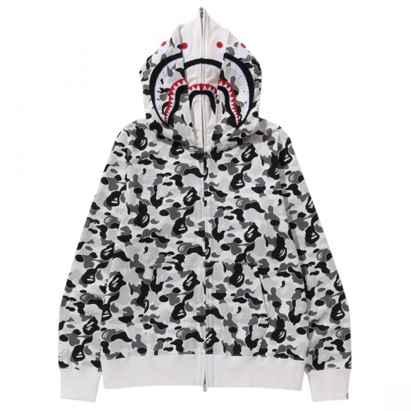 パーカー・フーディ A BATHING APE ABC CAMO RELAXED FIT SHARK FULL ZIP HOODIE ABC CAMO POLYESTER RELAXED FIT SHARK FULL ZIP HOODIE MENS