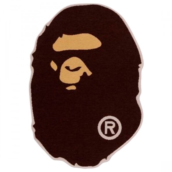 A BATHING APE ラグ 猿の顔プリント A Bathing Ape Ape Head S Rug brown