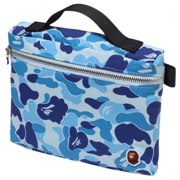 A Bathing Ape ABC Camo Music Pouch blue