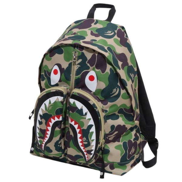 A Bathing Ape ABC Camo Shark Daypack green