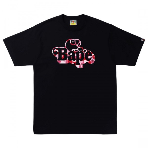A Bathing Ape Men ABC Camo Milo On Bape Tee black pink