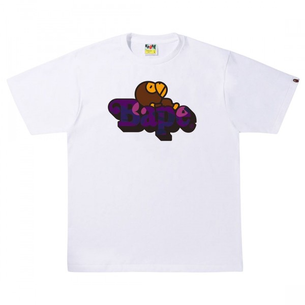 White and purple bape shirt store
