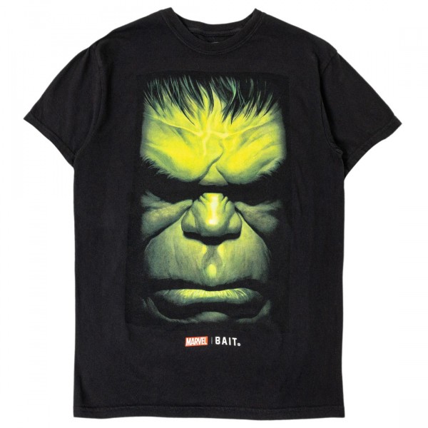 BAIT x The Hulk Men Face Portrait Tee (black)