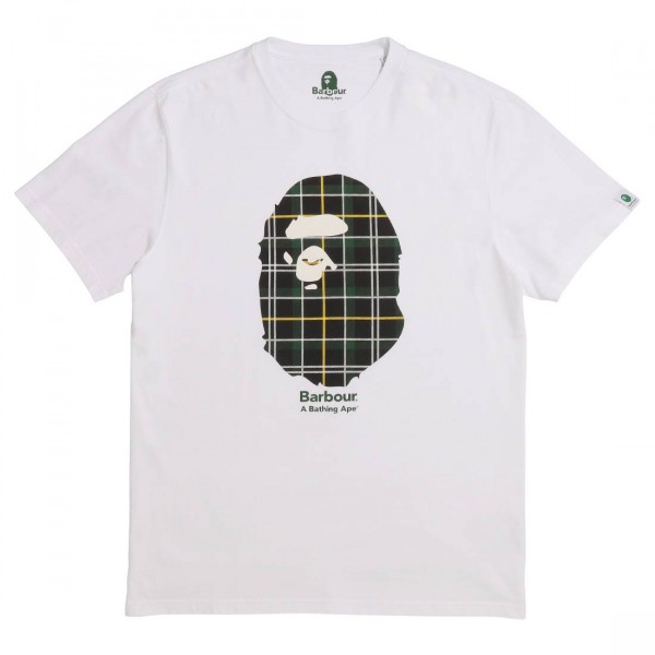 エイプ Tシャツ ホワイト×イエロー A BATHING APE｜アベイシングエイプのTシャツ/カットソー