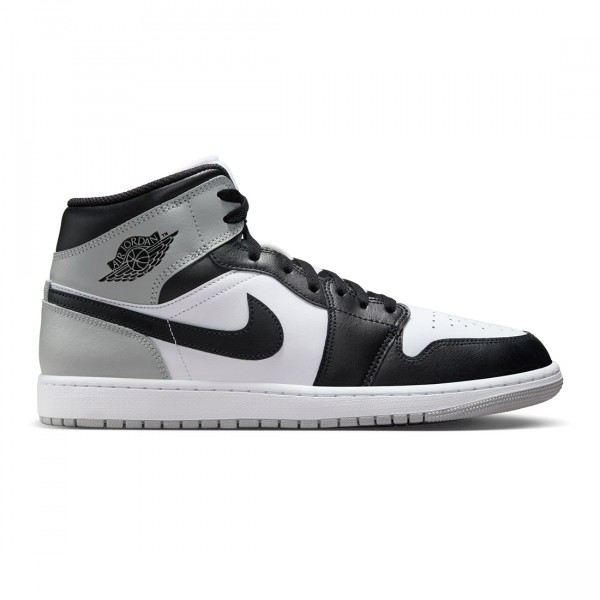 jordan men air jordan 1 mid white black lt smoke grey
