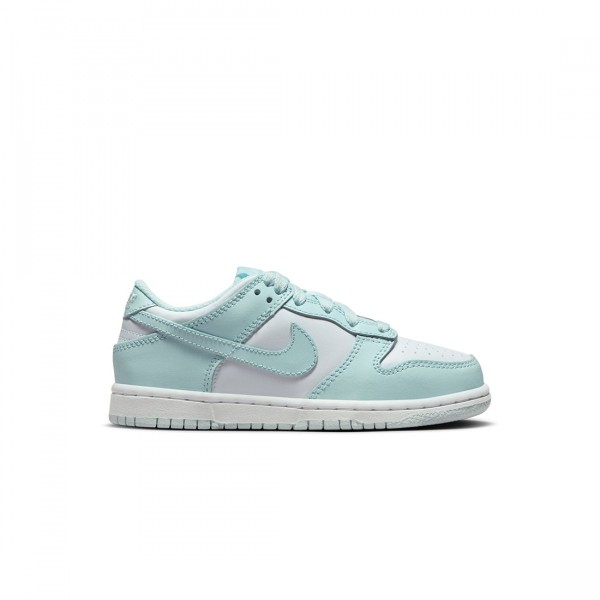 Nike Little Kids Dunk Low (white / glacier blue)