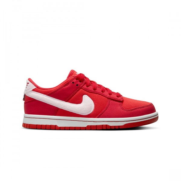 nike big kids dunk low gs fire red pink foam lt crimson white