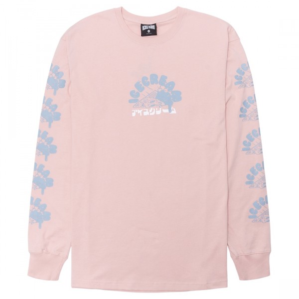 Ice Cream Men Oops Long Sleeve Knit Long Sleeve Tee pink rose smoke