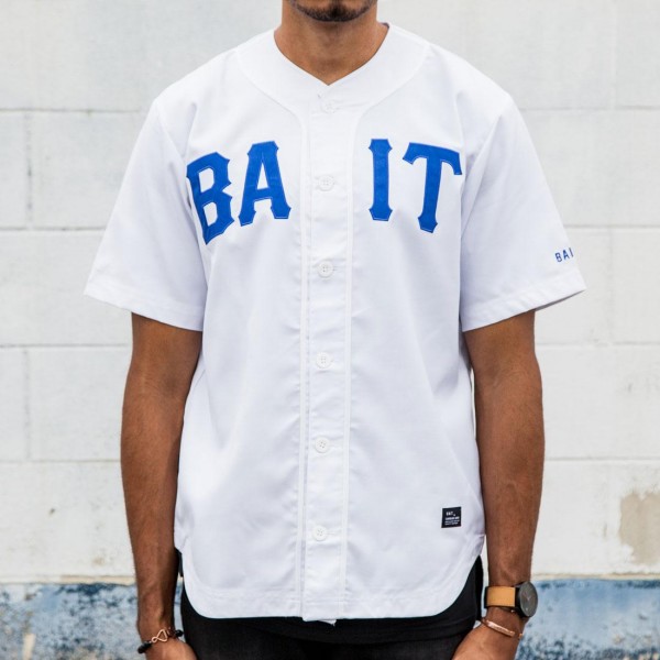 BAIT Men Sluggers Baseball Jersey - Pinstripe (red / black)