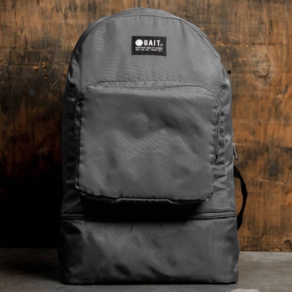 BAIT Lightweight Packable And Detachable Sneaker Nylon Backpack (gray /  iron gray)