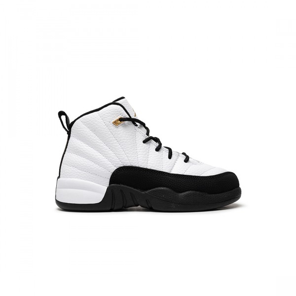 Jordan 12 black gold white on sale