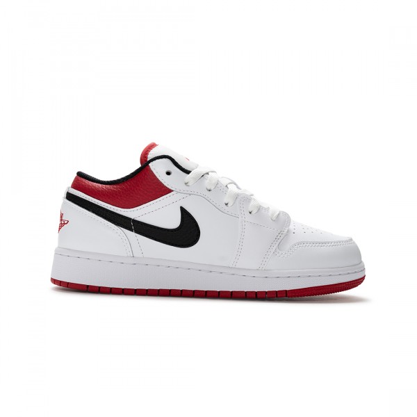 jordan big kids air jordan 1 low white gym red black