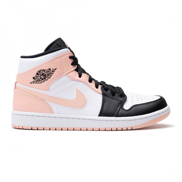 jordan men air jordan 1 mid white arctic orange black