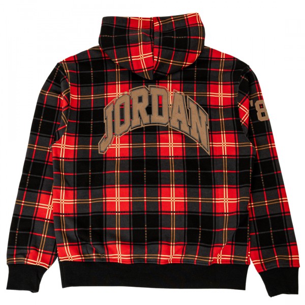 jordan men jordan essentials holiday hoodie fire red dk driftwood
