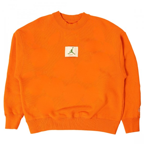 jordan women jordan x titan crewneck sweatshirt safety orange chlorophyll