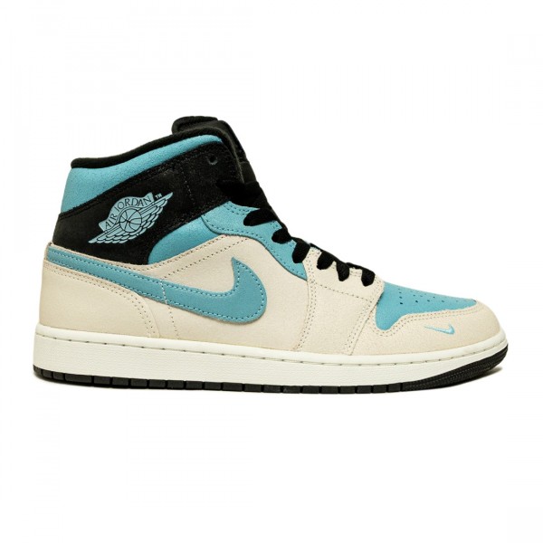 jordan men air jordan 1 mid se summit white blue chill black