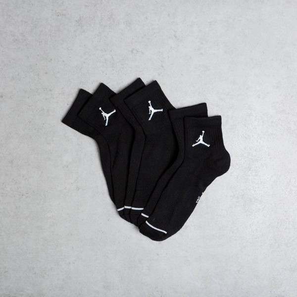 jordan men unisex jordan jumpman high intensity quarter sock 3 pair black black black