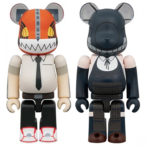Medicom Chainsaw Man Chainsaw Man And Bomb Devil 100% Bearbrick