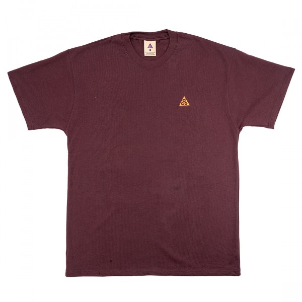 nike men acg tee deep burgundy team orange